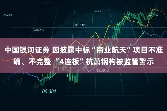 中国银河证券 因披露中标“商业航天”项目不准确、不完整 “4连板”杭萧钢构被监管警示